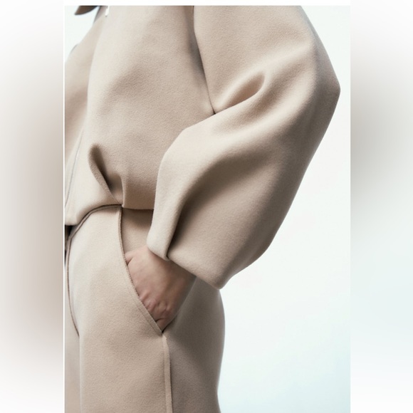 Zara NWT pleated zip bomber and straight leg pants with pockets. SOLD AS A SET - Picture 9 of 9